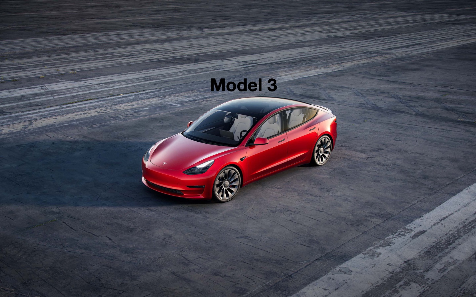Rotes Tesla Model3